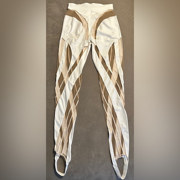 MUGLER for FWRD Sheer Spiral Legging in White & Nude Size 40 - Picture 8 of 8